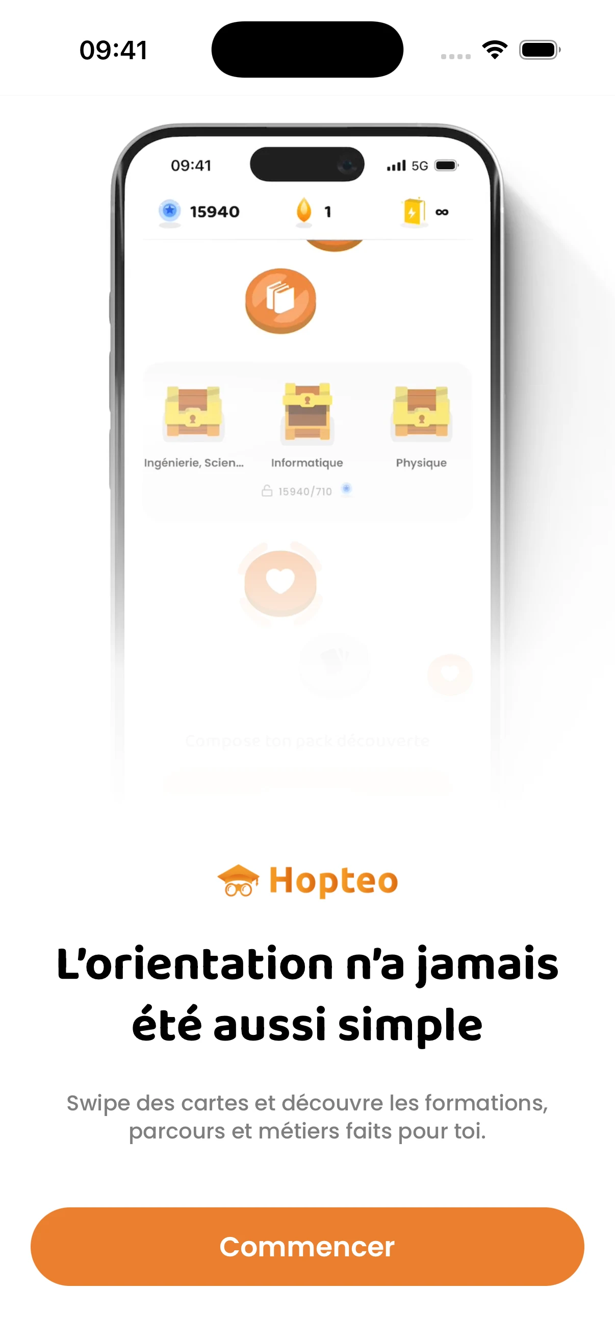 Hopteo - écran onboarding