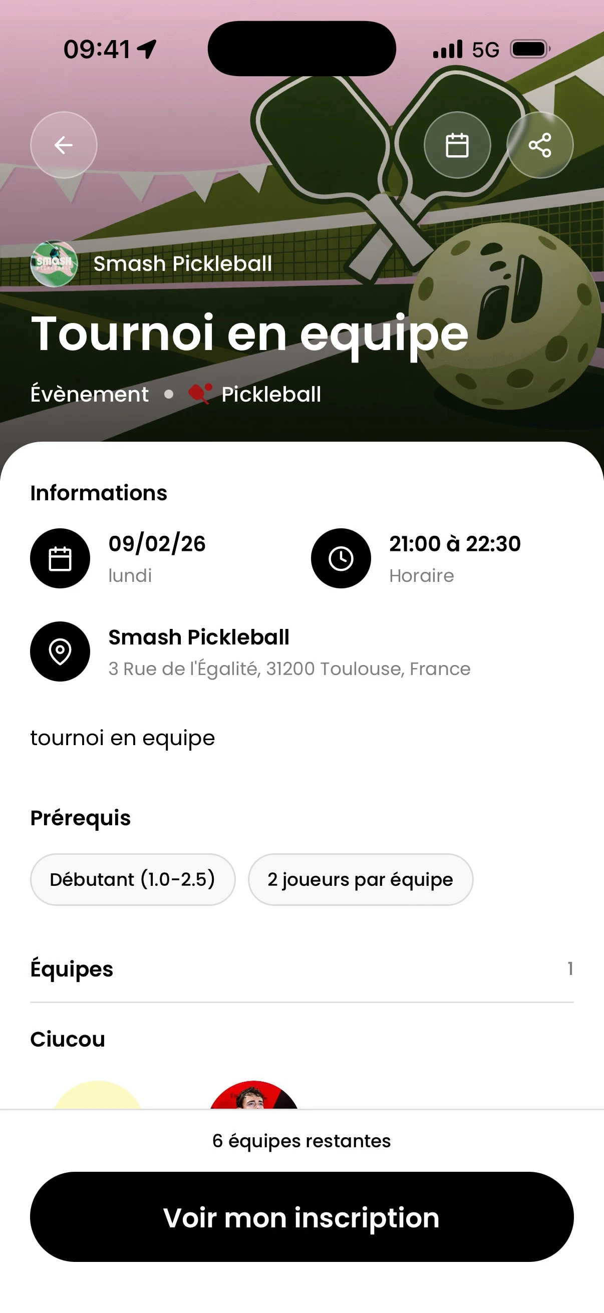 Pandook – app de réservation sportive développée par Klaapp